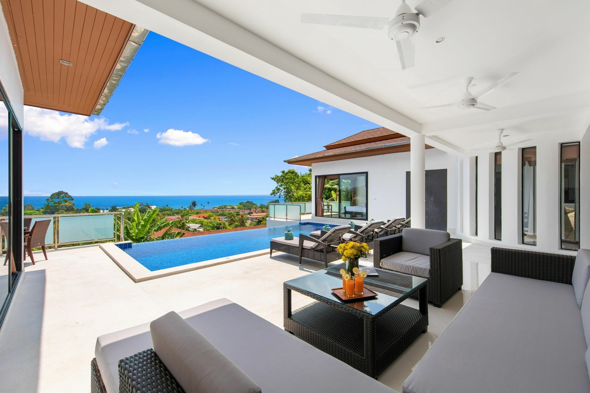 Sunny Banks - Modern Sea View 4 Bed Pool Villa Maret Exterior photo