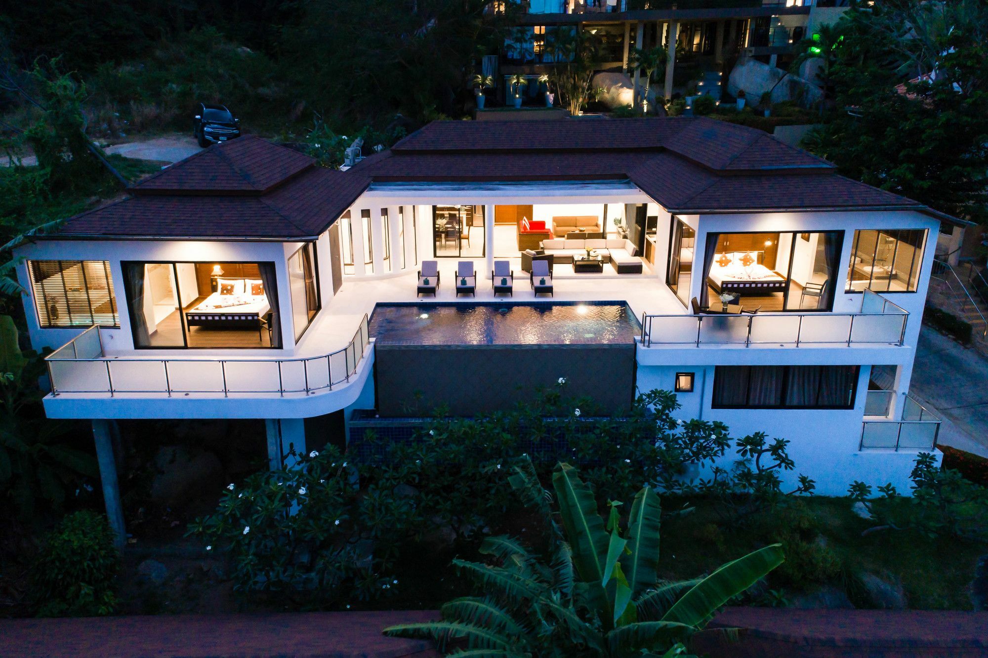Sunny Banks - Modern Sea View 4 Bed Pool Villa Maret Exterior photo